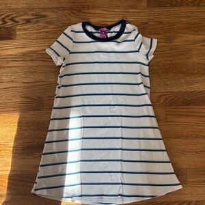Striped Navy and White Aqua Dress